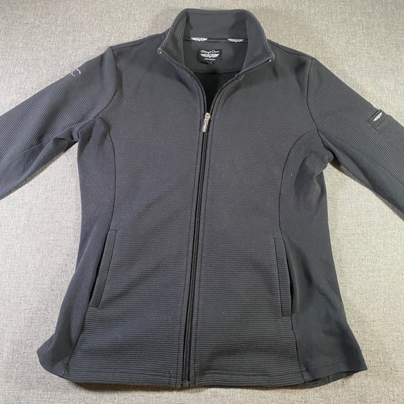 Straight Down Women's Full Zip Jacket Ribbed Black XL Golf Athletic - Picture 1 of 9